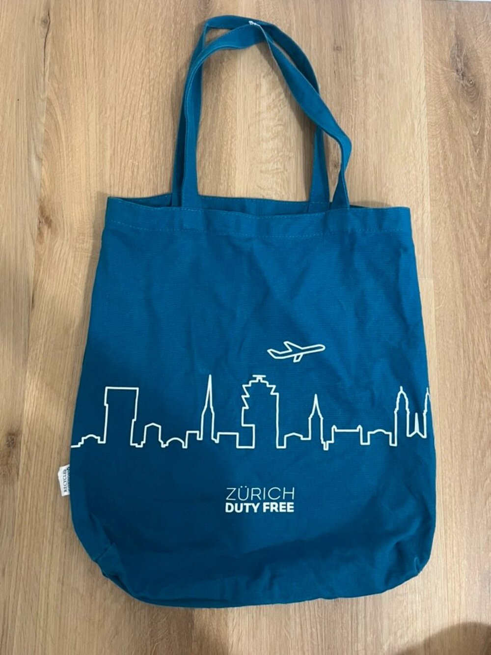 Zürich (Switzerland) Duty Free "From Zurich With Love" Tote (Teal)
